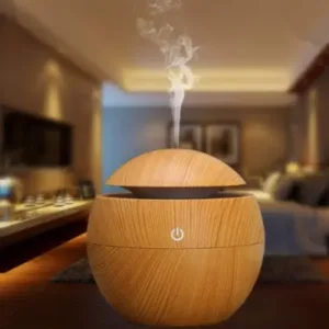 Wooden Cool Mist Humidifier Essential Oil Diffuser with 7 Color LED Night Light USB 130ml ( default, Standard )