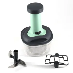 PUSH CHOPPER MANUAL FOOD CHOPPER AND HAND PUSH VEGETABLE CHOPPER, CUTTER, MIXER SET FOR KITCHEN WITH 3 STAINLESS STEEL BLADE.
