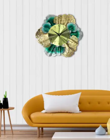 9Uqw9I9gTsGAfb0w18DiTj1SosIi5w1PoUbFdeFN.webp Decorative Round Iron Metal Wall Clock for Living Room, Bedroom, Office with Urdu Dail. ( green, M )