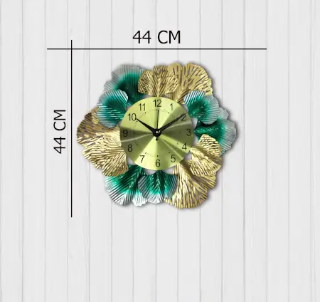 Ka7GbbGvXJVCWyqXDCHzpUaj9aui1L1OsPC2d8yB.webp Decorative Round Iron Metal Wall Clock for Living Room, Bedroom, Office with Urdu Dail. ( green, M )