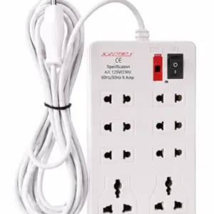 8 Socket Extension Board with 2 Meter Cable | 6A Heavy Duty Power Strip | Universal Multi Plug Extension Board for Home & Office ( default, OS )