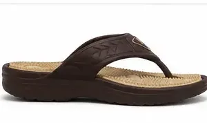 Men's Acupressure EVA Slippers | Lightweight Comfortable Massage Slip-On Slippers for Indoor & Outdoor Use ( brown, IND-8 )