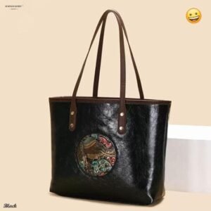 Women's Vintage Tote Dark Black Bag