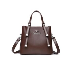 Premium Women's Shoulder Strap Brown Handbag