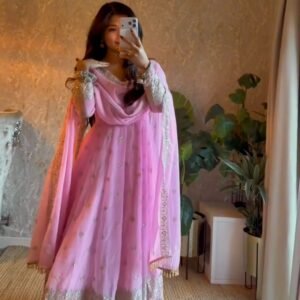 Designer Party Wear Anarkali Look Collection(PINK)