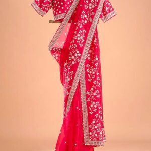 Beautiful Designer Tibby silk Saree with Thread & Sequence work