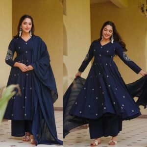 Designer Anarkali Suit In New Fancy Style(NAVY BLUE)