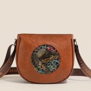 Vintage Women's Crossbody Copper Saddle Bag