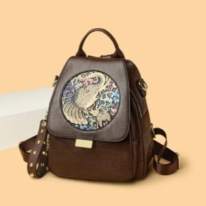 Women's Convertible Brown Backpack/ Handbag