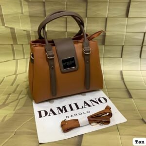 DA MILANO Style Premium Copper and Brown Women's Handbag