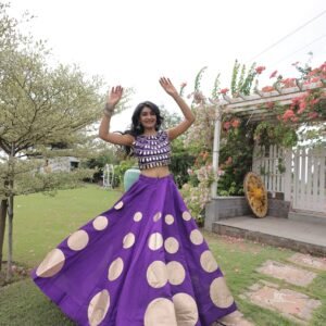 Royal Purple Gota Work Lehenga Set