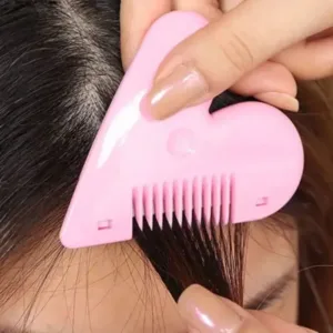 Heart Shape Hair Cutting Guide Comb | DIY Bangs & Fringe Hair Trimming Tool | Hair Cutting Comb with Level Guide for Men, Women & Kids ( default, OS )
