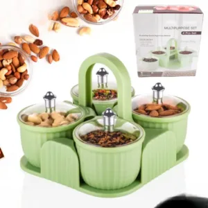 Multipurpose Plastic Storage Container Set: Kitchen Jars, Spices, Cookies