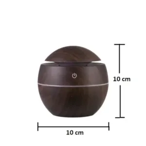 Wooden Cool Mist Humidifier Essential Oil Diffuser with 7 Color LED Night Light USB 130ml ( default, Standard )