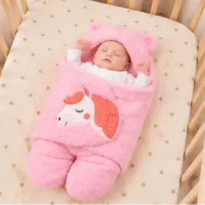 Super Soft Hooded Baby Blanket – Wearable Newborn Receiving Wrap for Baby Boys & Girls ( default, OS )