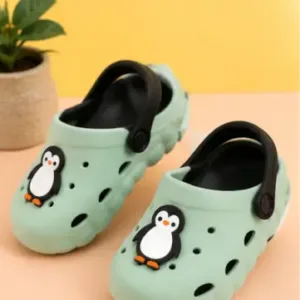Kids Clogs Sandals Lightweight Perforated Slip On Casual Footwear for Boys and Girls ( green, 6-6.5 Years )