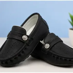 Baby Kids Synthetic Leather Loafers Buckle Closure Soft Comfortable Lightweight Daily Wear Footwear ( default, 3-6 Months )
