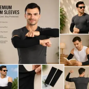 Classic Arm Sleeve – UV Protection Stretchable Sports Arm Cover (Unisex) ( black, OS )