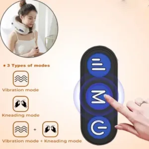 U-Shaped Electric Neck Massage Pillow – USB Rechargeable Cordless Neck Massager with Vibration & Adjustable Support for Travel, Home & Office ( default, OS )