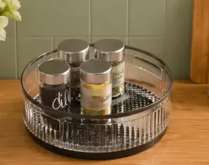 360° Rotating Kitchen Organizer Tray – Multipurpose Plastic Lazy Susan Turntable for Kitchen, Pantry, Cosmetics & Bathroom Storage ( default, OS )