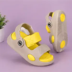 Kids Sandals Yellow Strap Slip-Resistant Comfortable Daily Wear Footwear Unisex ( yellow, 2.5-3 Years )