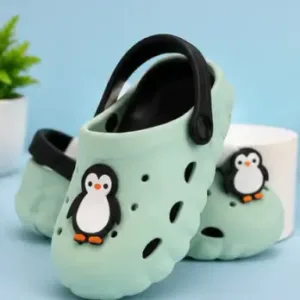 Kids Clogs Sandals Lightweight Perforated Slip On Casual Footwear for Boys and Girls ( green, 6-6.5 Years )