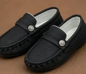 Baby Kids Synthetic Leather Loafers Buckle Closure Soft Comfortable Lightweight Daily Wear Footwear ( default, 2.5-3 Years )