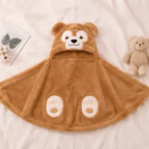 Hooded Baby Bath Towel – Soft Cotton Blend Animal Embroidered Baby Wrap for Boys & Girls ( default, OS )