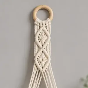 Macrame Wall Hanging Shelf (Pack of 2) | Handmade Cotton Rope Floating Wooden Shelves for Home Décor & Plants ( default, OS )