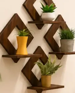 Wooden Square Wall Hanging Set of 4 | Inspirational Home & Office Wall Décor ( default, OS )