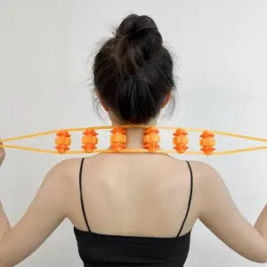 Manual Back Massage Roller Rope | 6-Wheel Body Massager for Neck, Shoulder & Muscle Pain Relief ( default, OS )