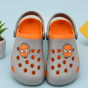 Kids Clogs Sandals Spiderman Design Lightweight Slip-On Comfortable Daily Wear Footwear ( beige, 3-3.5 Years )