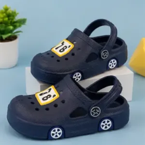 Kids Clogs Sandals with Sling Back Strap Anti Skid Lightweight Casual Footwear for Boys and Girls Blue ( blue, 15-18 Months )