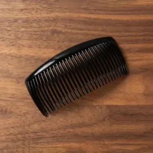 Plastic Hair Styling Side Comb – Wide Tooth Hair Comb for Bun, Updo & Everyday Hair Styling (Black) ( default, OS )