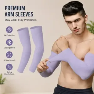 Classic Arm Sleeve – UV Protection Stretchable Sports Arm Cover (Unisex) ( purple, OS )