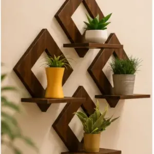Wooden Square Wall Hanging Set of 4 | Inspirational Home & Office Wall Décor ( default, OS )