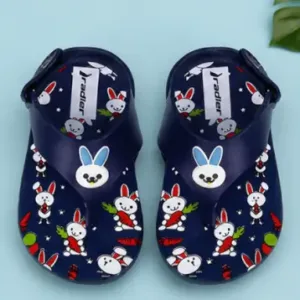 Kids Flip Flop Sandals Cartoon Bunny Print Lightweight Non Slip Waterproof Slippers for Boys and Girls ( blue, 3-3.5 Years )