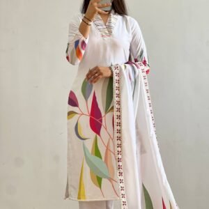 Heavy Muslin Cotton Printed Suit Set with Dupatta