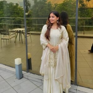 WHITE PARTY WEAR TOP AND PALAZZO WITH FANCY DUPPATA AND EMBROIDERY WORK