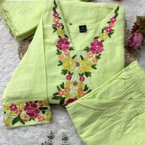Mayuri 3-Piece Mustard Green Salwar Suit Set