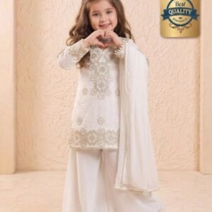Designer Party Wear Look White Top Palazzo & Dupatta Set