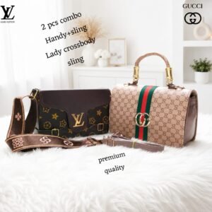 Elegant Women's Handy And Sling Bag Combo Set (Multi Colour)