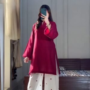 Roman Silk Top And Palazzo(Multi colour)