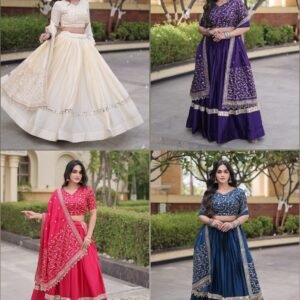 Glory Satin Embroidered Zari Sequins Lehanga Choli