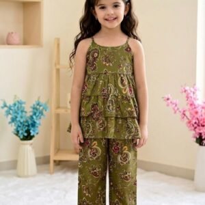 Kid's Designer Rayon Digital Printed Co-ord Set