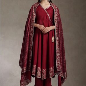 Premium Rayon Designer Anarkali Pent Set(Available 2 Colours)