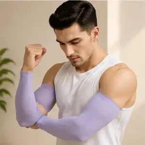 Classic Arm Sleeve – UV Protection Stretchable Sports Arm Cover (Unisex) ( purple, OS )