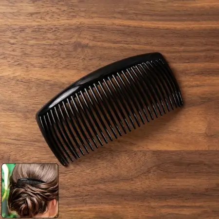 YEDjMIh2io9qLJpvDtqO8dKYivXJ0HlIWVwunLir.webp Plastic Hair Styling Side Comb – Wide Tooth Hair Comb for Bun, Updo & Everyday Hair Styling (Black) ( default, OS )