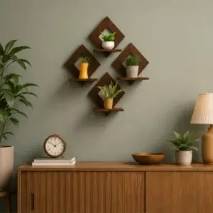 Wooden Square Wall Hanging Set of 4 | Inspirational Home & Office Wall Décor ( default, OS )