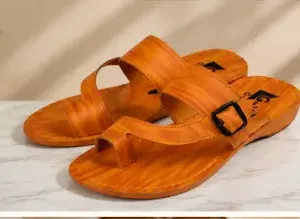 Men's Printed Flip Flops & Buckle Slippers – Lightweight Comfortable Rubber Sole Casual Sandals ( Rust, IND-5 )